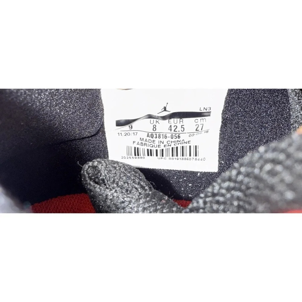 Jordan Air Jordan 4 Retro Raptors Men 7 Black Red Drake Signature AQ3816-056